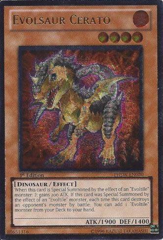 1st Edition, Dinosaur, Effect Monster, Fire, Photon Shockwave, Ultimate Rare, Unlimited Evolsaur Cerato [PHSW-EN020] Ultimate Rare - Trading Card World