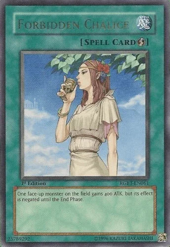 1st Edition, Quick Play Spell, Raging Battle, Spell, Ultra Rare, Unlimited Forbidden Chalice [RGBT-EN061] Ultra Rare - Trading Card World