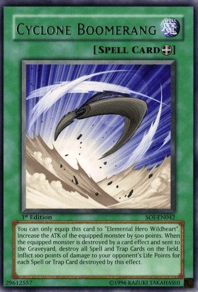 1st Edition, Equip Spell, Rare, Shadow of Infinity, Spell, Unlimited Cyclone Boomerang [SOI-EN042] Rare - Trading Card World