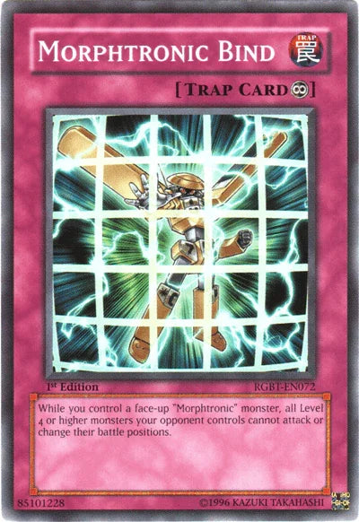 1st Edition, Common, Continuous Trap, Raging Battle, Trap, Unlimited Morphtronic Bind [RGBT-EN072] Common - Trading Card World