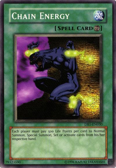 Common, Continuous Spell, Dark Beginning 1, Spell, Unlimited Chain Energy [DB1-EN030] Common - Trading Card World