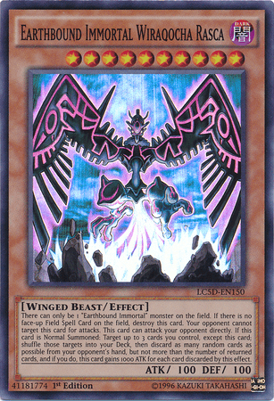 1st Edition, Dark, Effect Monster, Legendary Collection 5D's, Super Rare, Winged Beast Earthbound Immortal Wiraqocha Rasca [LC5D-EN150] Super Rare - Trading Card World