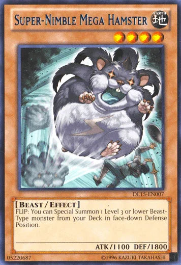 Beast, Duelist League Promo, Earth, Effect Monster, Rare, Unlimited Super-Nimble Mega Hamster (Blue) [DL15-EN007] Rare - Trading Card World