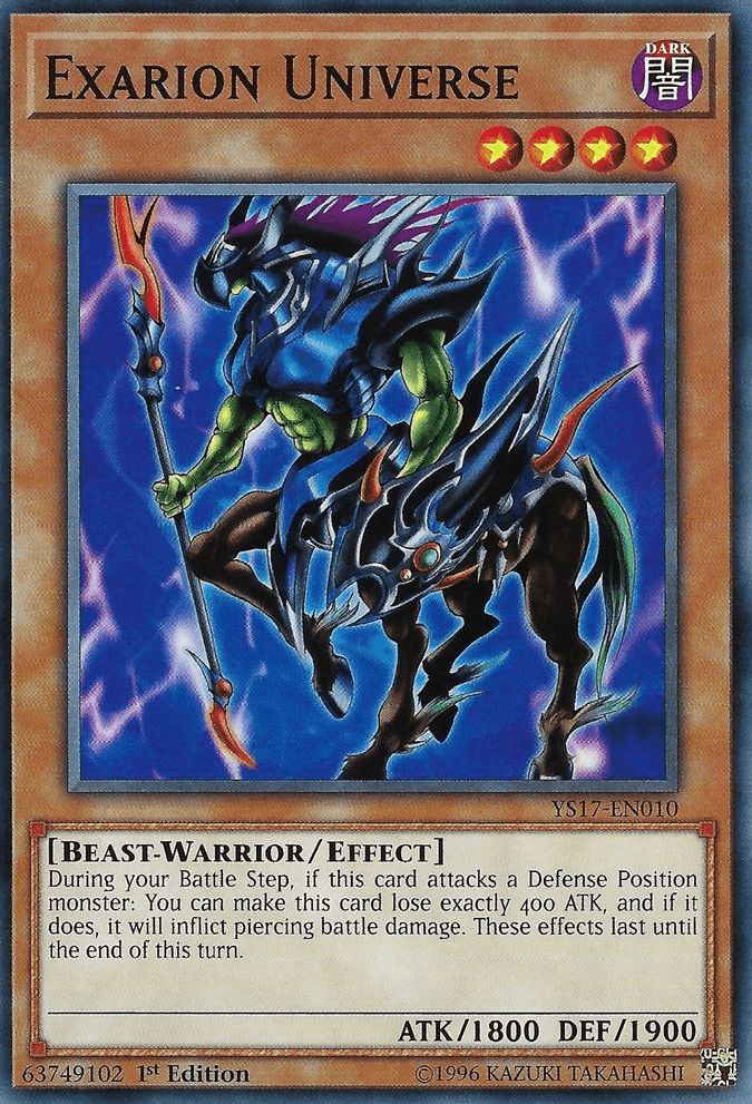 1st Edition, Beast-Warrior, Common, Dark, Effect Monster, Starter Deck: Link Strike Exarion Universe [YS17-EN010] Common - Trading Card World