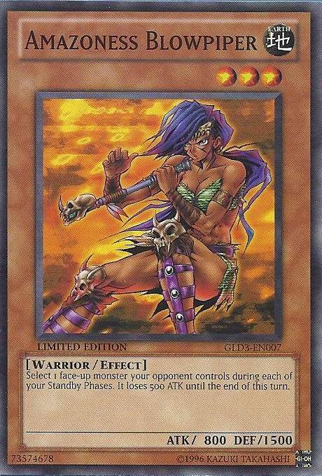 Common, Earth, Effect Monster, Gold Series 3, Limited, Warrior Amazoness Blowpiper [GLD3-EN007] Common - Trading Card World