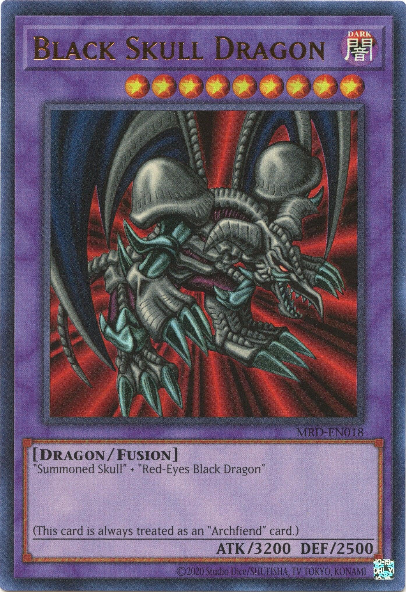 Dark, Dragon, Fusion Monster, Metal Raiders (25th Anniversary Edition), Ultra Rare, Unlimited Black Skull Dragon (25th Anniversary) [MRD-EN018] Ultra Rare - Trading Card World