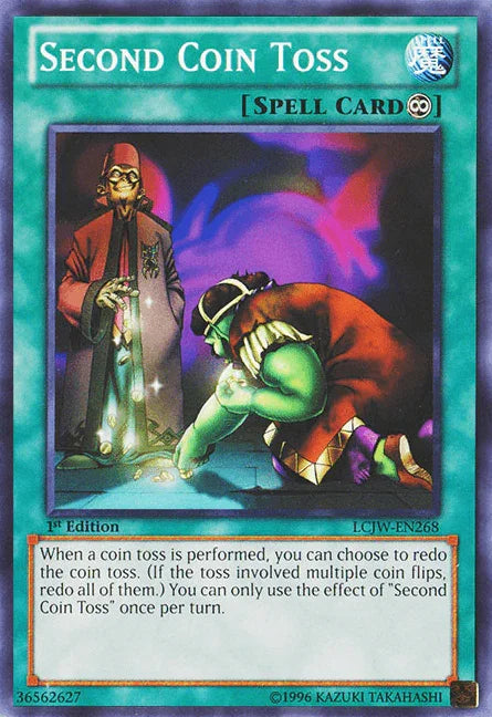 1st Edition, Common, Continuous Spell, Legendary Collection 4: Joey's World, Spell Second Coin Toss [LCJW-EN268] Common - Trading Card World