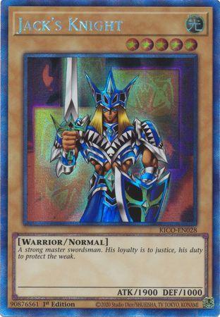 1st Edition, Collector's Rare, King's Court, Light, Normal Monster, Warrior Jack's Knight (Collector's Rare) [KICO-EN028] Collector's Rare - Trading Card World