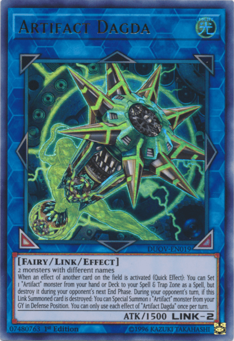1st Edition, Duel Overload, Fairy, Light, Link/Effect Monster, Ultra Rare Artifact Dagda [DUOV-EN019] Ultra Rare - Trading Card World