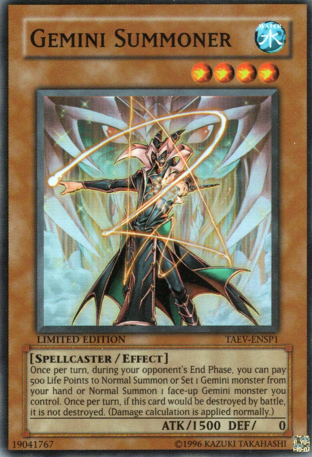 Effect Monster, Limited, Spellcaster, Super Rare, Tactical Evolution, Water Gemini Summoner [TAEV-ENSP1] Super Rare - Trading Card World