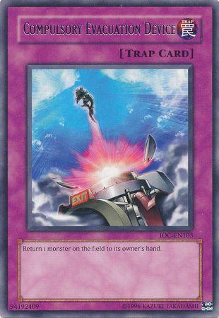 Invasion of Chaos, Normal Trap, Rare, Trap, Unlimited Compulsory Evacuation Device [IOC-EN103] Rare - Trading Card World