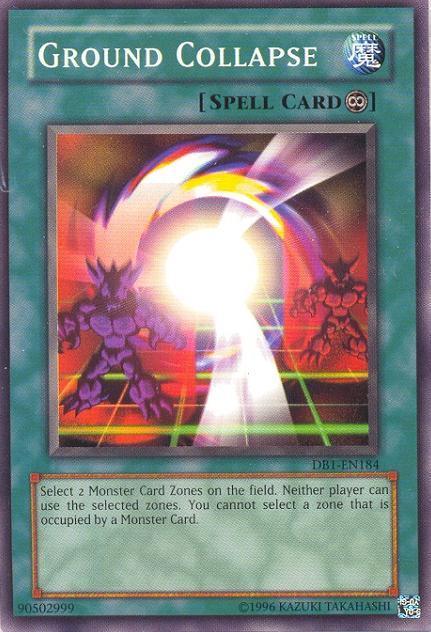 Common, Continuous Spell, Dark Beginning 1, Spell, Unlimited Ground Collapse [DB1-EN184] Common - Trading Card World