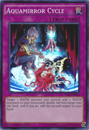 1st Edition, Normal Trap, Super Rare, The Secret Forces, Trap, Unlimited Aquamirror Cycle [THSF-EN060] Super Rare - Trading Card World