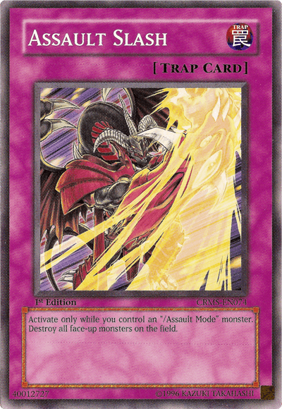 1st Edition, Common, Crimson Crisis, Normal Trap, Trap, Unlimited Assault Slash [CRMS-EN074] Common - Trading Card World