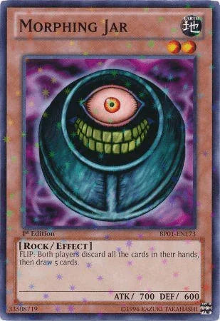 1st Edition, Battle Pack: Epic Dawn, Earth, Effect Monster, Rock, Starfoil Rare, Unlimited Morphing Jar [BP01-EN173] Starfoil Rare - Trading Card World