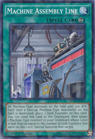 1st Edition, Battle Pack 3: Monster League, Continuous Spell, Shatterfoil Rare, Spell Machine Assembly Line [BP03-EN167] Shatterfoil Rare - Trading Card World