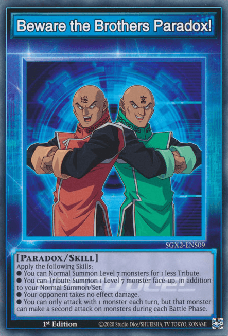 1st Edition, Common, Skill Card, Speed Duel GX: Midterm Paradox Beware the Brothers Paradox! [SGX2-ENS09] Common - Trading Card World