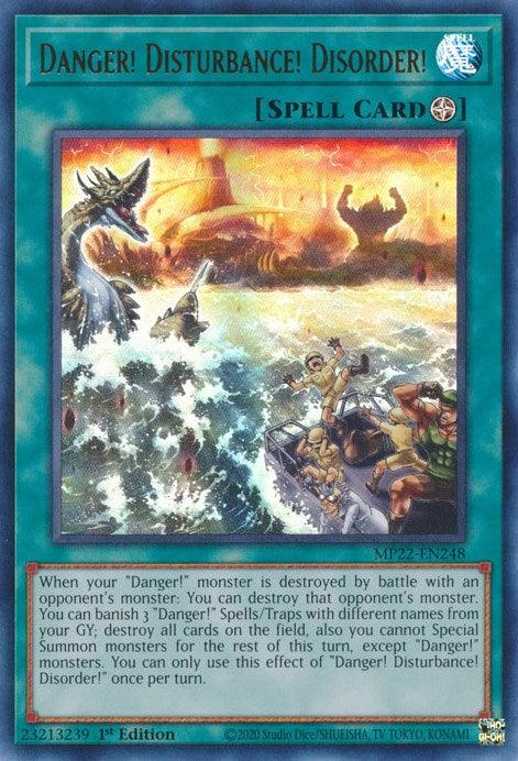 1st Edition, 2022 Tin of the Pharaoh's Gods, Field Spell, Spell, Ultra Rare Danger! Disturbance! Disorder! [MP22-EN248] Ultra Rare - Trading Card World