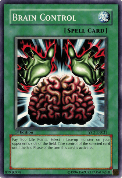 1st Edition, Common, Normal Spell, Spell, Starter Deck 2006, Unlimited Brain Control [YSD-EN031] Common - Trading Card World