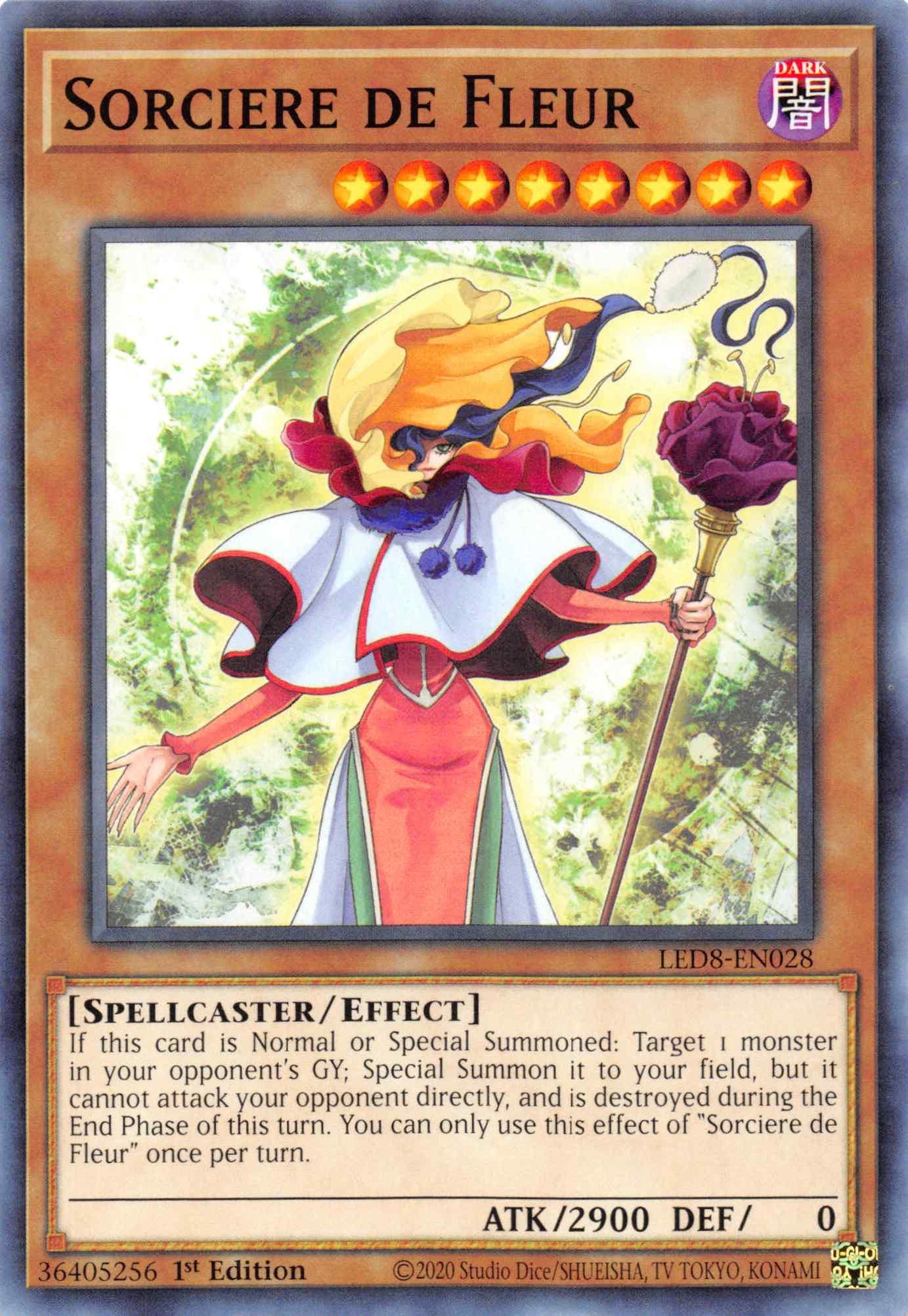 1st Edition, Common, Dark, Effect Monster, Legendary Duelists: Synchro Storm, Spellcaster Sorciere de Fleur [LED8-EN028] Common - Trading Card World