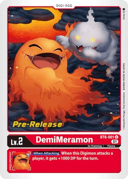 BT6-001, Digi-Egg, Double Diamond Pre-Release Cards, Flame, In-Training, Red, Uncommon DemiMeramon [BT6-001] [Double Diamond Pre-Release Cards] - Trading Card World