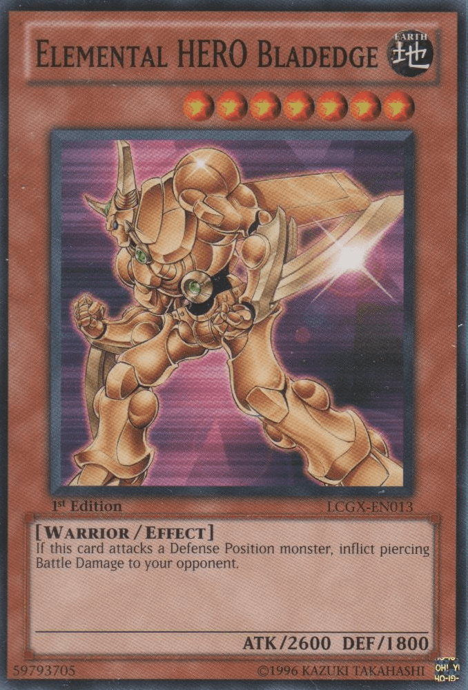 1st Edition, Common, Earth, Effect Monster, Legendary Collection 2, Unlimited, Warrior Elemental HERO Bladedge [LCGX-EN013] Common - Trading Card World