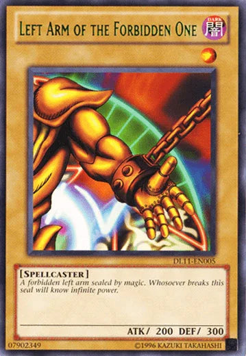 Dark, Duelist League Promo, Normal Monster, Rare, Spellcaster, Unlimited Left Arm of the Forbidden One (Green) [DL11-EN005] Rare - Trading Card World