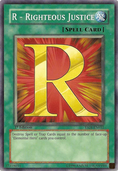 1st Edition, Common, Normal Spell, Spell, Starter Deck: Jaden Yuki, Unlimited R - Righteous Justice [YSDJ-EN031] Common - Trading Card World