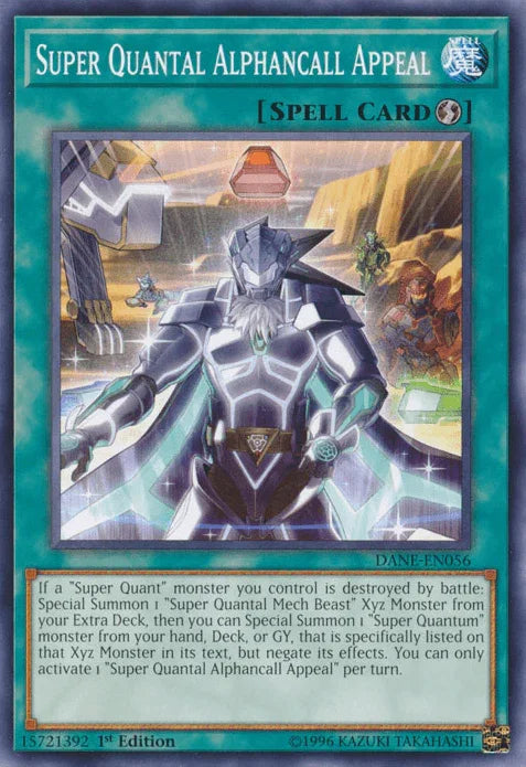1st Edition, Common, Dark Neostorm, Quick Play Spell, Spell, Unlimited Super Quantal Alphancall Appeal [DANE-EN056] Common - Trading Card World