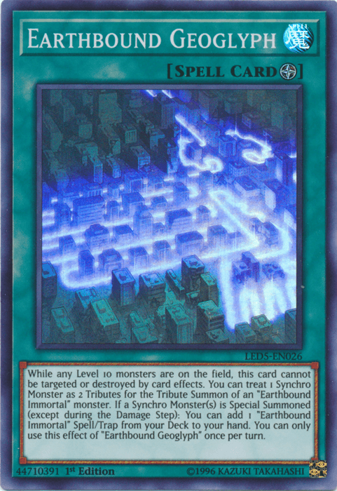 1st Edition, Field Spell, Legendary Duelists: Immortal Destiny, Spell, Super Rare Earthbound Geoglyph [LED5-EN026] Super Rare - Trading Card World