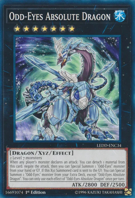 1st Edition, Common, Dragon, Legendary Dragon Decks, Water, Xyz/Effect Monster Odd-Eyes Absolute Dragon [LEDD-ENC34] Common - Trading Card World