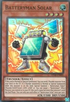 Effect Monster, Light, OTS Tournament Pack 10, Super Rare, Thunder, Unlimited Batteryman Solar [OP10-EN005] Super Rare - Trading Card World