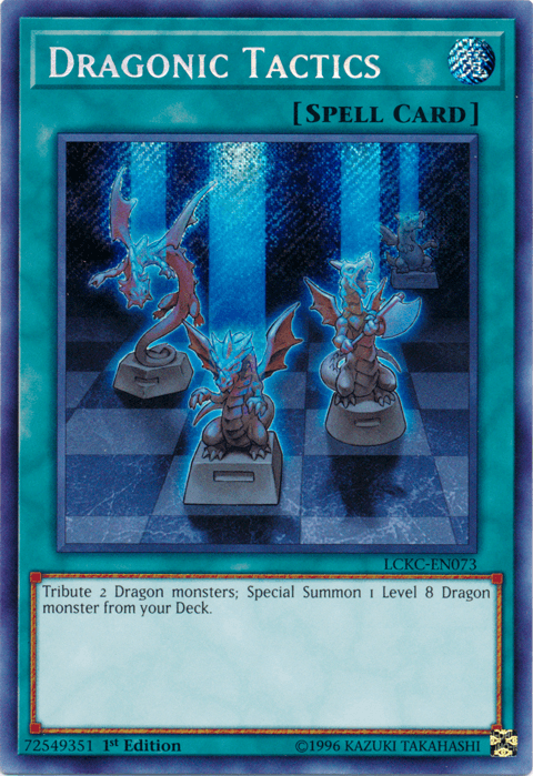 1st Edition, Legendary Collection Kaiba, Normal Spell, Secret Rare, Spell, Unlimited Dragonic Tactics [LCKC-EN073] Secret Rare - Trading Card World