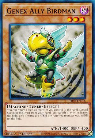 1st Edition, Common, Dark, Machine, Structure Deck: Mechanized Madness, Tuner/Effect Monster Genex Ally Birdman [SR10-EN016] Common - Trading Card World