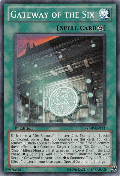 1st Edition, Common, Continuous Spell, Ra Yellow Mega Pack, Spell, Unlimited Gateway of the Six [RYMP-EN111] Common - Trading Card World