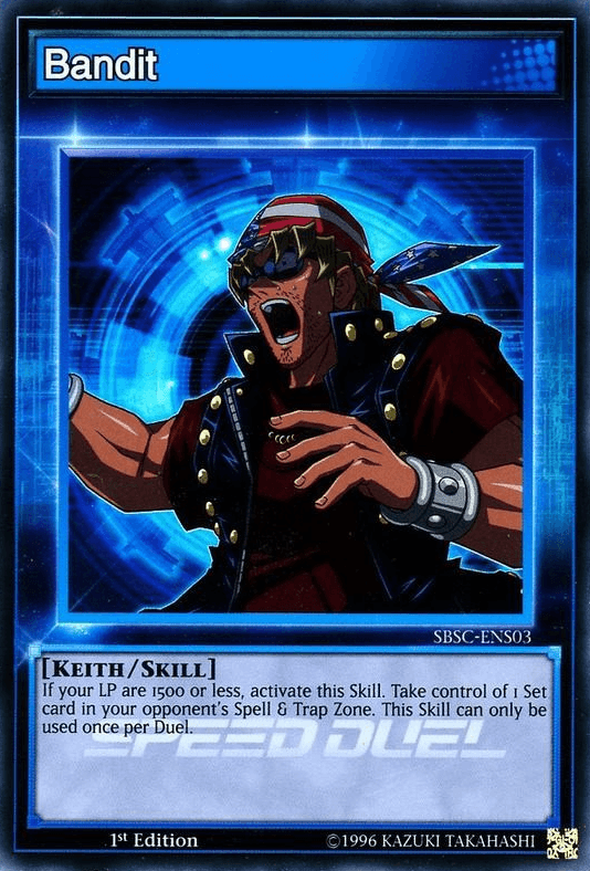 1st Edition, Keith, Skill, Speed Duel: Scars of Battle, Super Rare Bandit [SBSC-ENS03] Super Rare - Trading Card World