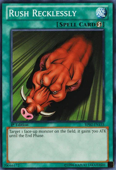 1st Edition, Battle Pack 2: War of the Giants, Common, Quick Play Spell, Spell, Unlimited Rush Recklessly [BP02-EN133] Common - Trading Card World