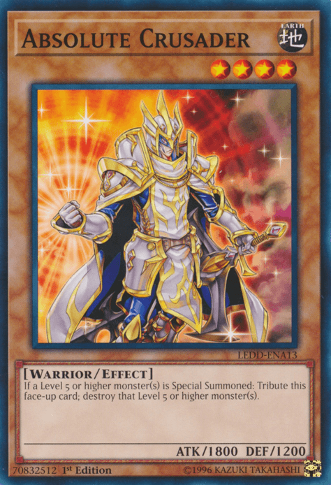 1st Edition, Common, Earth, Effect Monster, Legendary Dragon Decks, Warrior Absolute Crusader [LEDD-ENA13] Common - Trading Card World