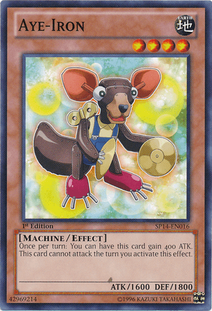 1st Edition, Common, Earth, Effect Monster, Machine, Star Pack 2014 Aye-Iron [SP14-EN016] Common - Trading Card World