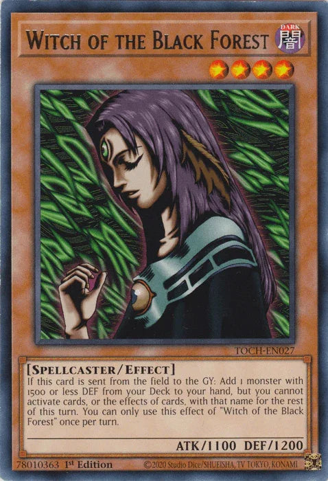 1st Edition, Dark, Effect Monster, Rare, Spellcaster, Toon Chaos, Unlimited Witch of the Black Forest [TOCH-EN027] Rare - Trading Card World