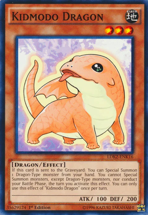 1st Edition, Common, Dragon, Earth, Effect Monster, Legendary Decks II, Unlimited Kidmodo Dragon [LDK2-ENK16] Common - Trading Card World