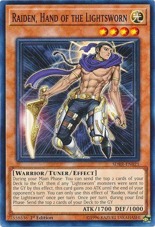 1st Edition, Common, Light, Structure Deck: Rokket Revolt, Tuner/Effect Monster, Warrior Raiden, Hand of the Lightsworn [SDRR-EN021] Common - Trading Card World
