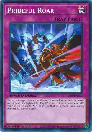 1st Edition, Common, Normal Trap, Speed Duel: Twisted Nightmares, Trap Prideful Roar [SS05-ENB30] Common - Trading Card World