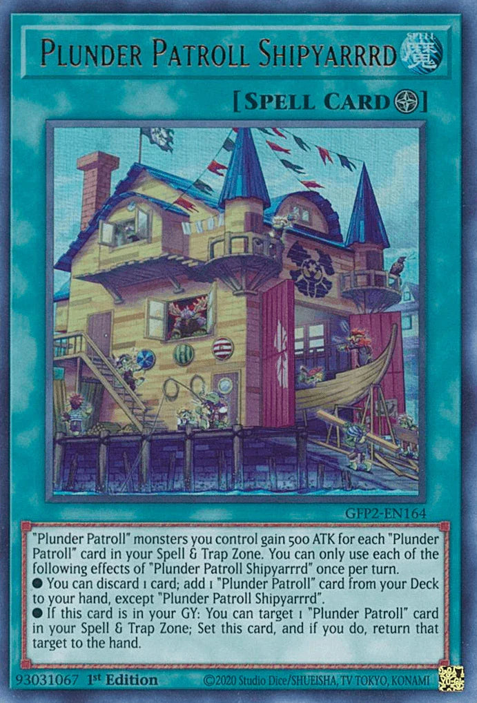 1st Edition, Field Spell, Ghosts From the Past: The 2nd Haunting, Spell, Ultra Rare Plunder Patroll Shipyarrrd [GFP2-EN164] Ultra Rare - Trading Card World