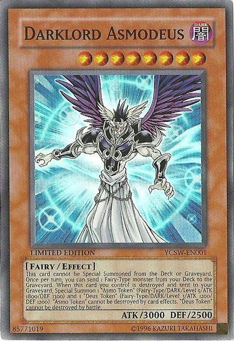 Dark, Effect Monster, Fairy, Limited, Super Rare, Yu-Gi-Oh! Championship Series Prize Cards Darklord Asmodeus [YCSW-EN001] Super Rare - Trading Card World
