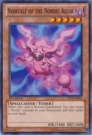 1st Edition, Common, Dark, Spellcaster, Star Pack 2014, Tuner Monster Svartalf of the Nordic Alfar [SP14-EN046] Common - Trading Card World