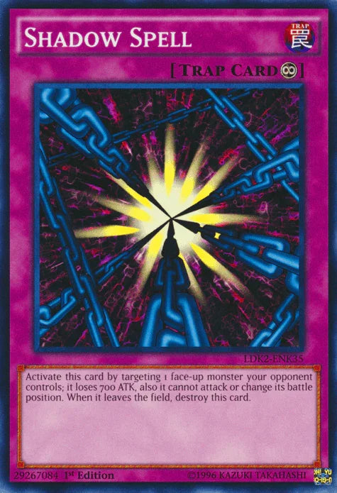 1st Edition, Common, Continuous Trap, Legendary Decks II, Trap, Unlimited Shadow Spell [LDK2-ENK35] Common - Trading Card World