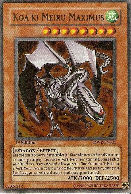 1st Edition, Dragon, Effect Monster, Stardust Overdrive, Ultra Rare, Unlimited, Wind Koa'ki Meiru Maximus [SOVR-EN081] Ultra Rare - Trading Card World