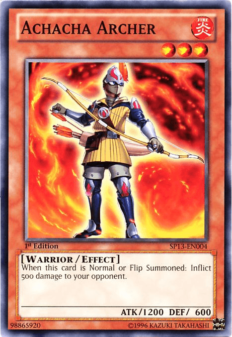 1st Edition, Common, Effect Monster, Fire, Star Pack 2013, Unlimited, Warrior Achacha Archer [SP13-EN004] Common - Trading Card World