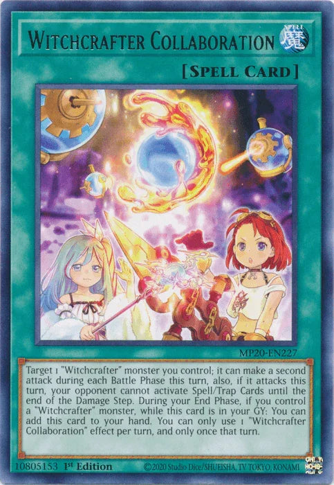 1st Edition, 2020 Tin of Lost Memories, Normal Spell, Rare, Spell Witchcrafter Collaboration [MP20-EN227] Rare - Trading Card World